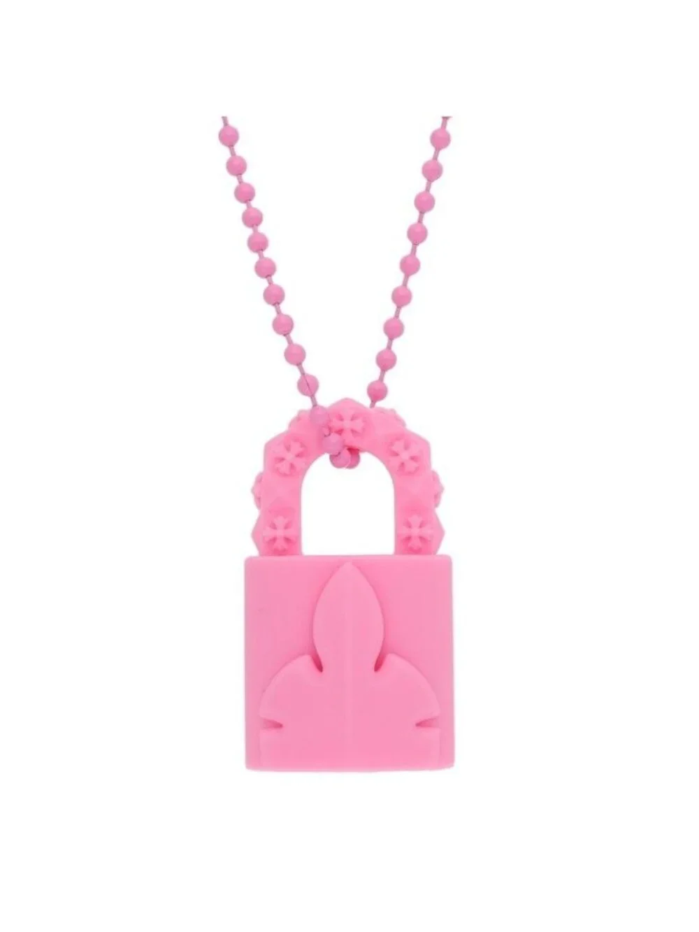 Chrome Hearts Rubber Padlock Flerknee Slcn Silicone Necklace